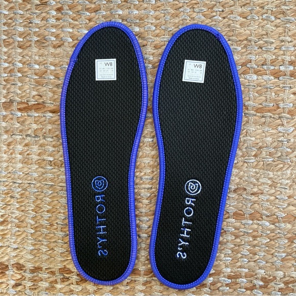 Rothy's Chelsea High Top Boot Size 8 Sneakers Shoes Artic Blue / Orange - Picture 10 of 10